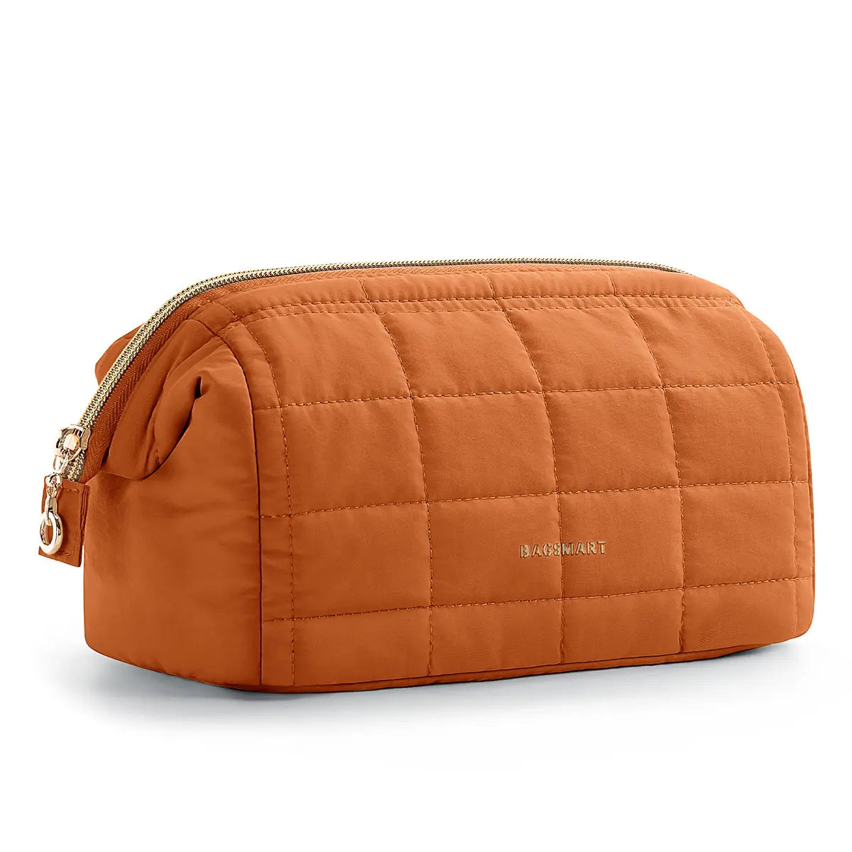 BAGSMART 2 Size Makeup Bag, Puffy Padded Travel Cosmetic Organizer for Women, Wide-Open Makeup Case for Toiletries, Accessories, and Brushes Sohochic