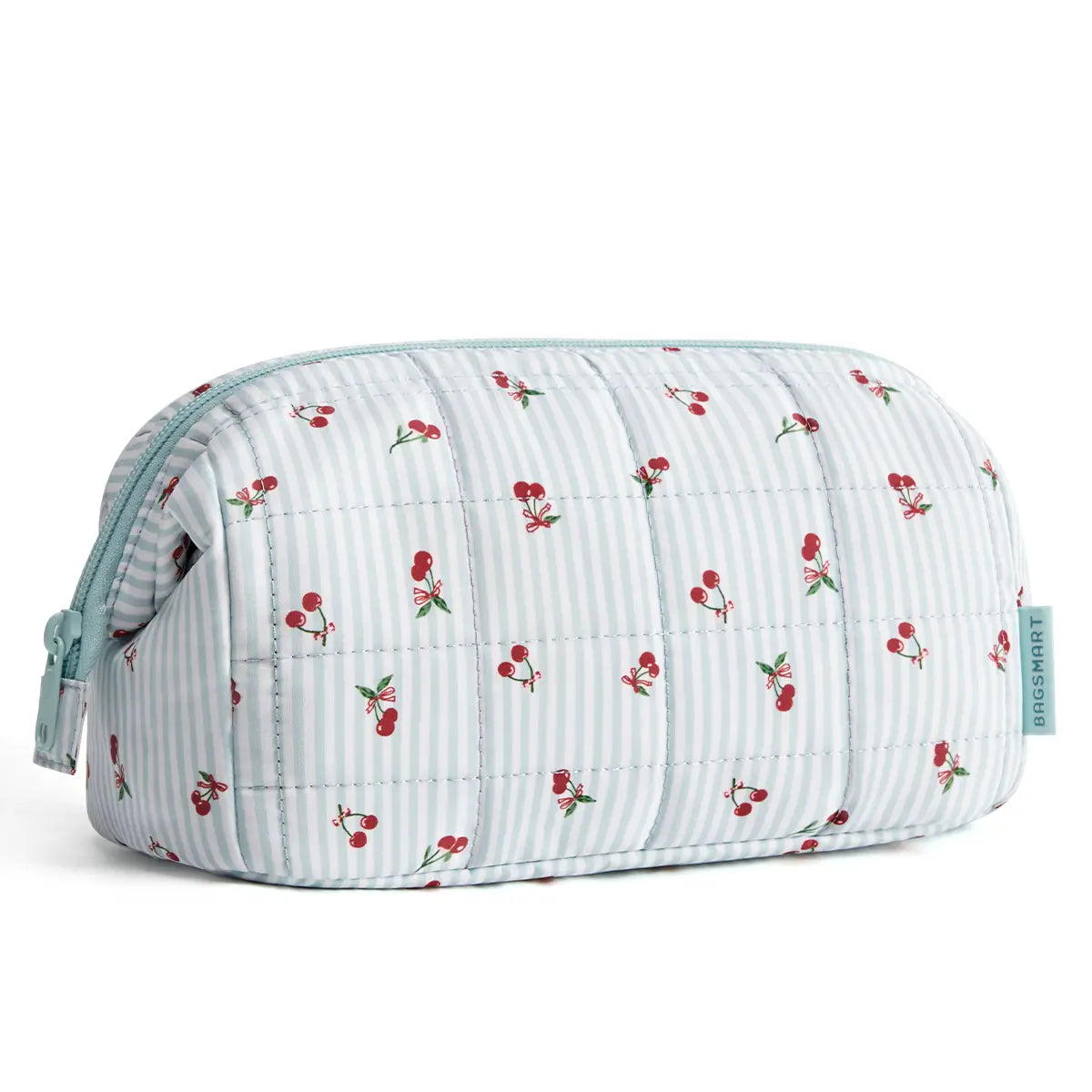 BAGSMART 2 Size Makeup Bag, Puffy Padded Travel Cosmetic Organizer for Women, Wide-Open Makeup Case for Toiletries, Accessories, and Brushes Sohochic