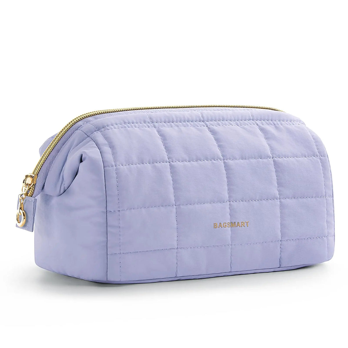 BAGSMART 2 Size Makeup Bag, Puffy Padded Travel Cosmetic Organizer for Women, Wide-Open Makeup Case for Toiletries, Accessories, and Brushes Sohochic