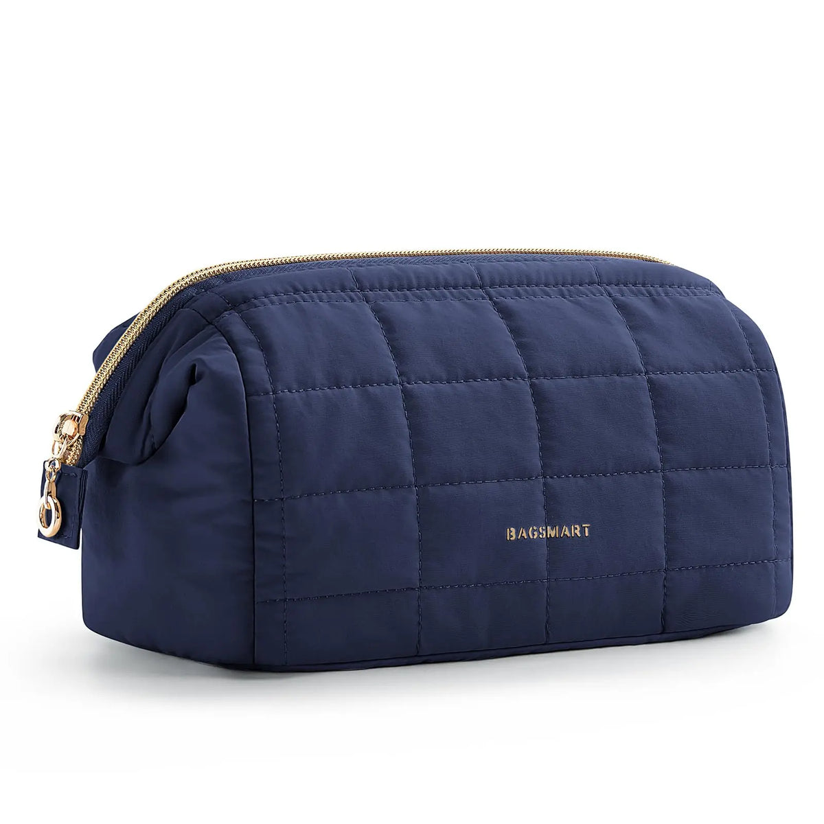 BAGSMART 2 Size Makeup Bag, Puffy Padded Travel Cosmetic Organizer for Women, Wide-Open Makeup Case for Toiletries, Accessories, and Brushes Sohochic
