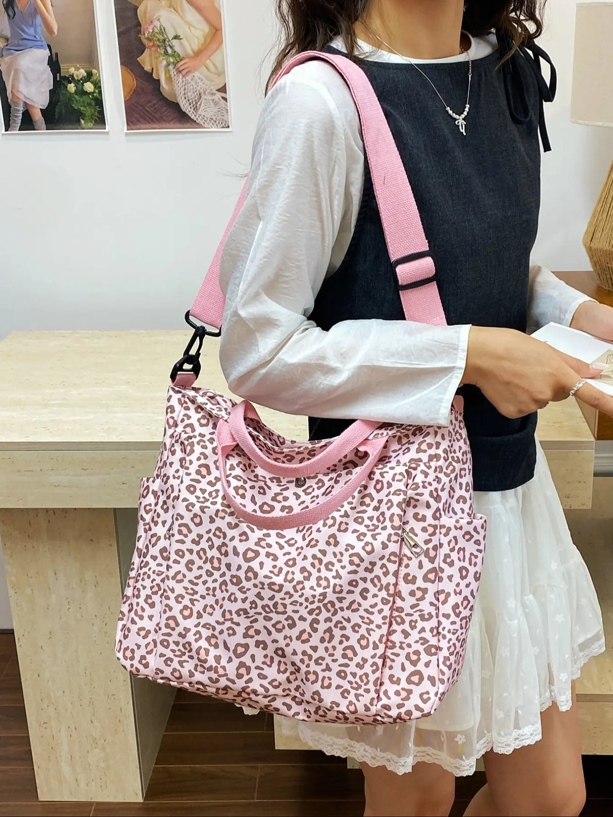 Women'S Solid Color Tote Bag, Fashionable Large Capacity Shoulder Bag for Work & Daily Used, Casual Trendy Versatile High-Quality Daily Commuting Bag