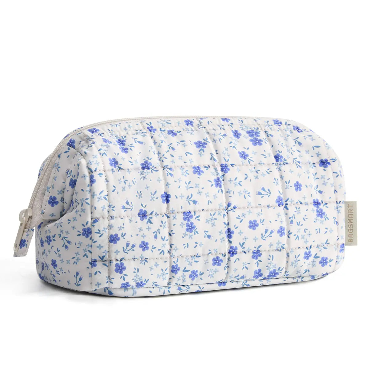 BAGSMART 2 Size Makeup Bag, Puffy Padded Travel Cosmetic Organizer for Women, Wide-Open Makeup Case for Toiletries, Accessories, and Brushes Sohochic