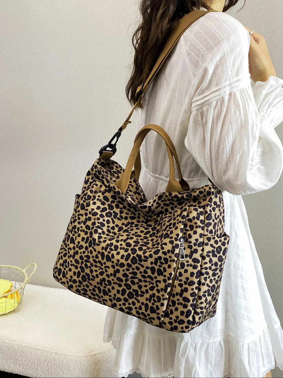 Women'S Solid Color Tote Bag, Fashionable Large Capacity Shoulder Bag for Work & Daily Used, Casual Trendy Versatile High-Quality Daily Commuting Bag