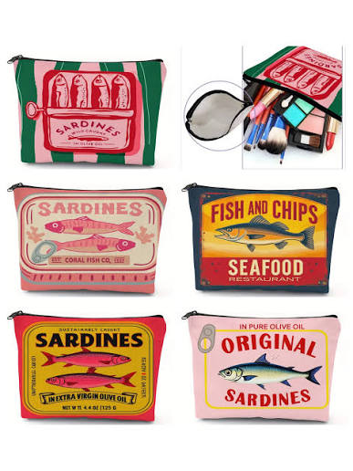 Sardine Makeup Bag — Quirky, Compact & Perfect for Gifting